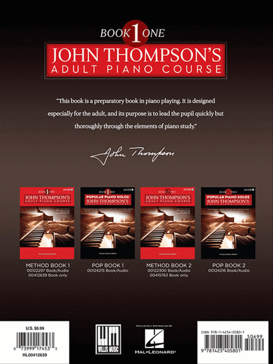 John Thompson's Adult Piano Course – Book 1