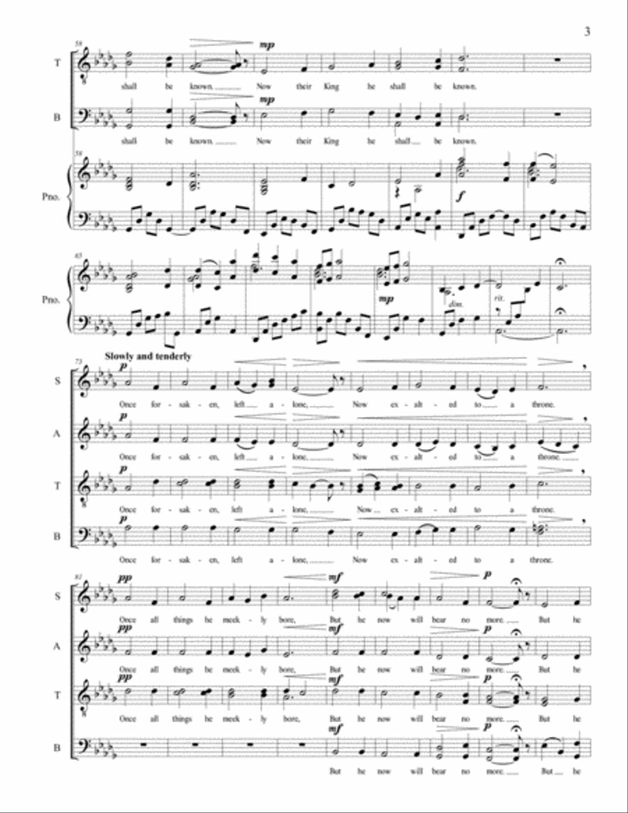 Jesus, Once of Humble Birth: SATB with Piano Accompaniment 4-Part scores gallery preview page 3