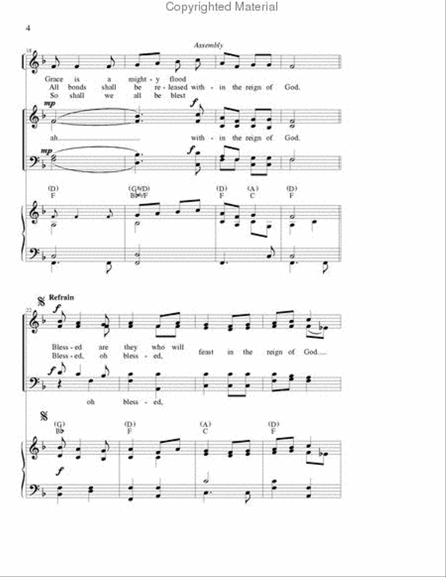 Within the Reign of God 4-Part scores gallery preview page 4