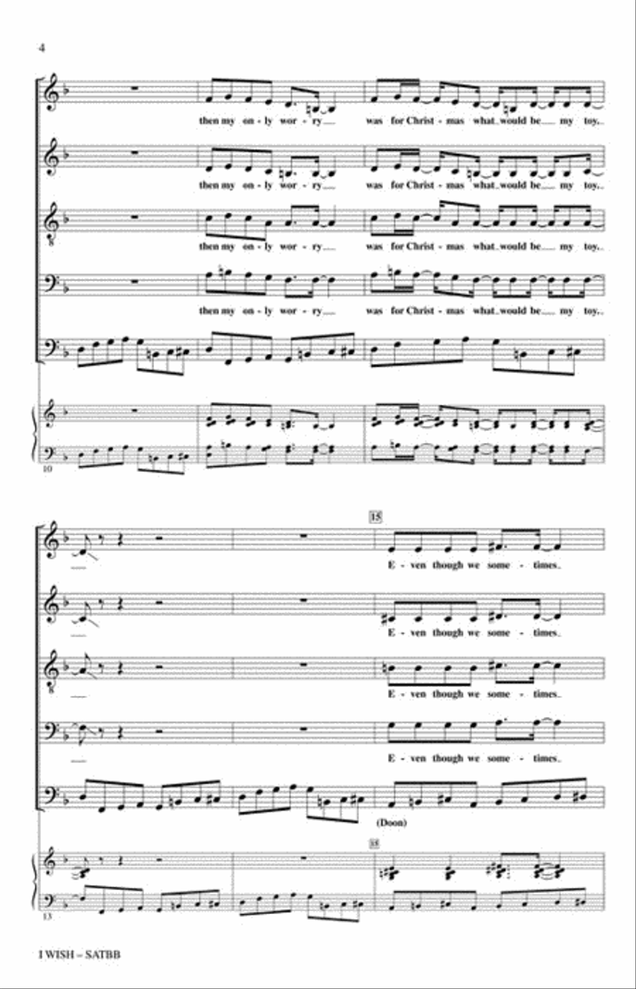 I Wish A Cappella scores gallery preview page 3
