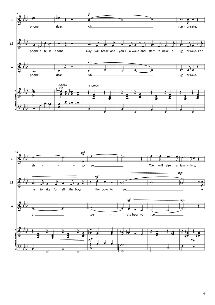 Tea for Two SSA scores gallery preview page 4