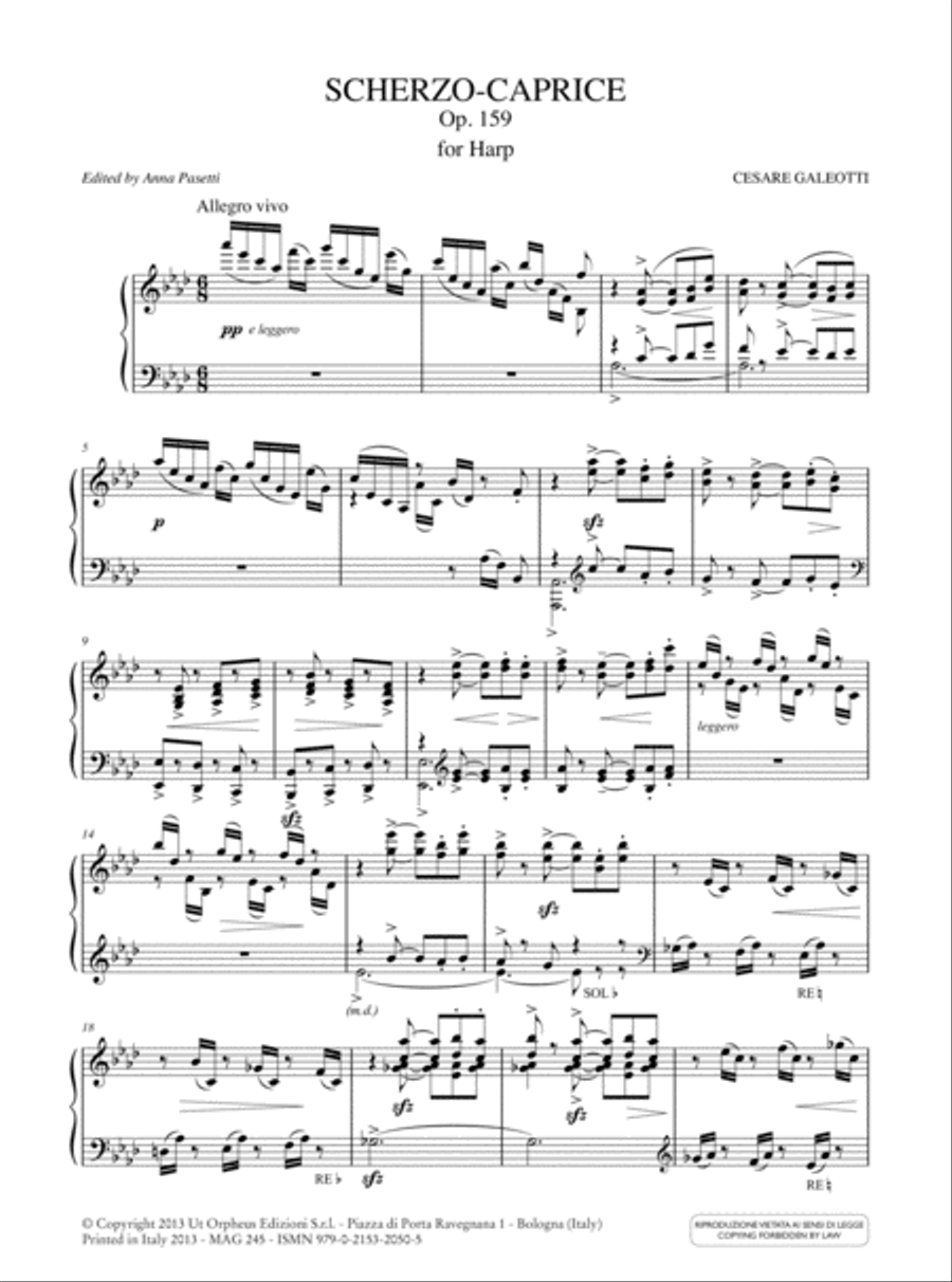 Scherzo-Caprice Op. 159 for Harp Harp scores gallery preview page 2
