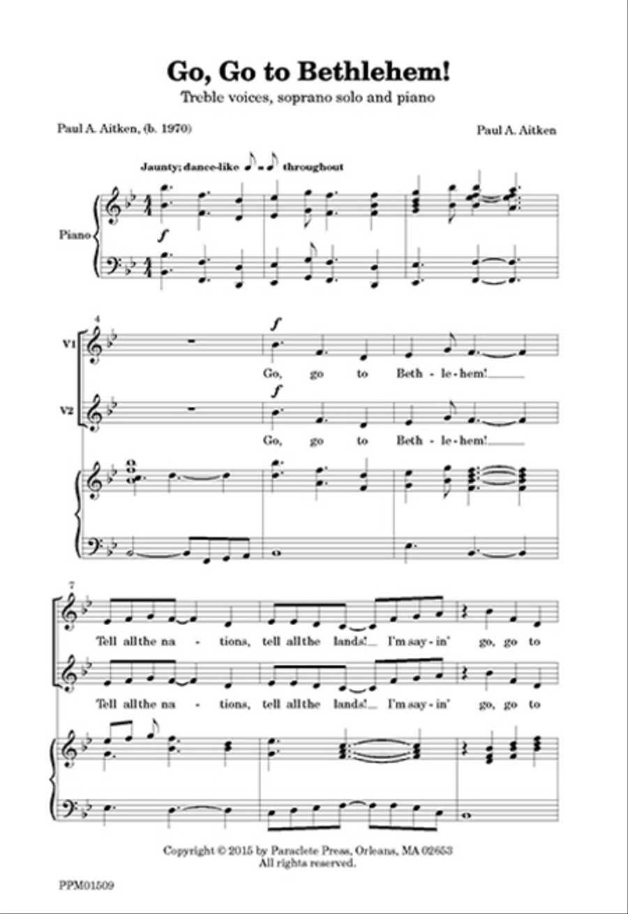 Go, Go to Bethlehem! 2-Part scores gallery preview page 1