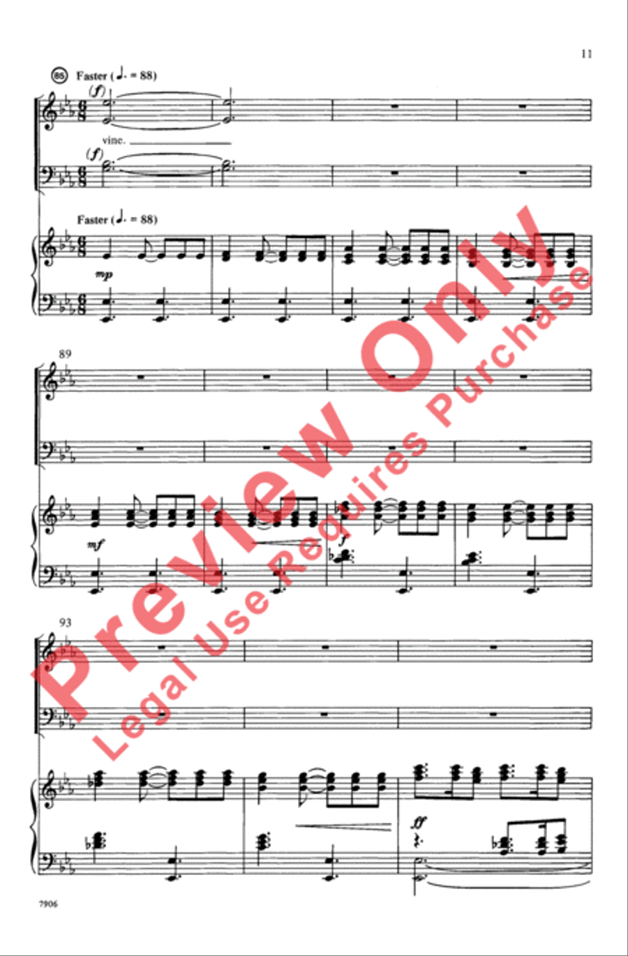 Joyful, Joyful, We Adore Thee 4-Part scores gallery preview page 10