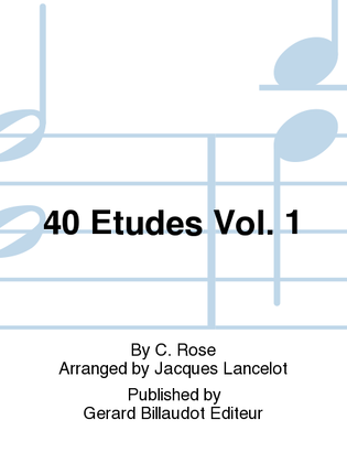 Book cover for 40 Etudes Vol. 1