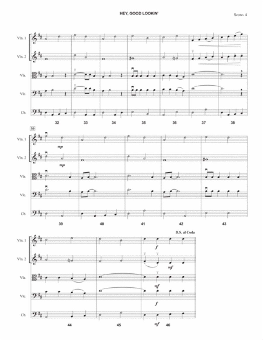 Hey, Good Lookin' Small Ensemble scores gallery preview page 4