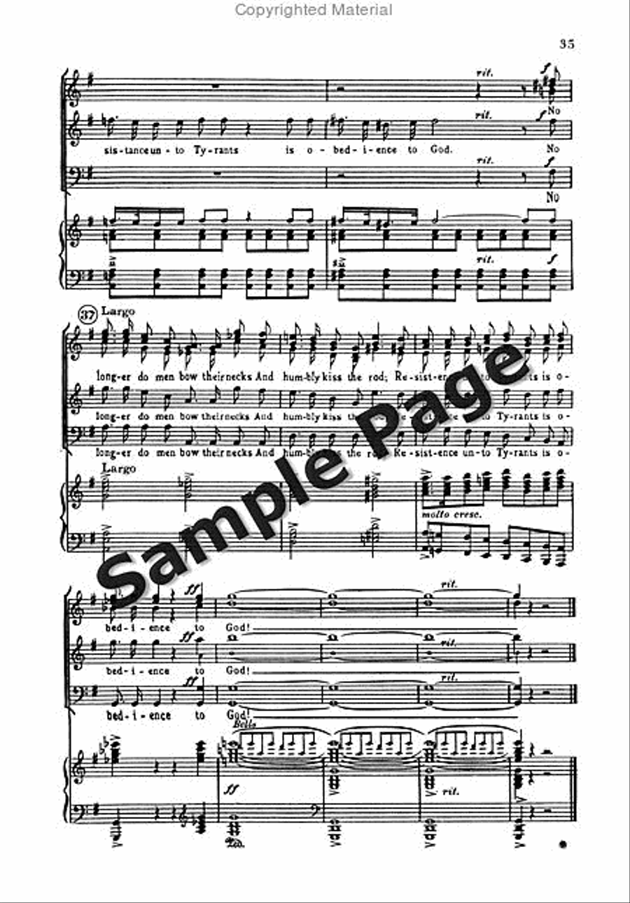 Ballad of Magna Carta 4-Part scores gallery preview page 36