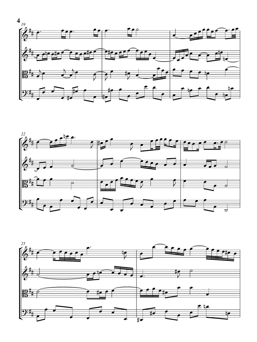 Air on the G String (for String Quartet or String Orchestra) String Quartet scores gallery preview page 5