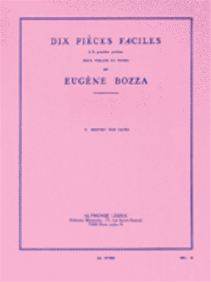 Dix Pieces Faciles No. 3 - Menuet des Pages Violin Solo scores gallery preview page 1