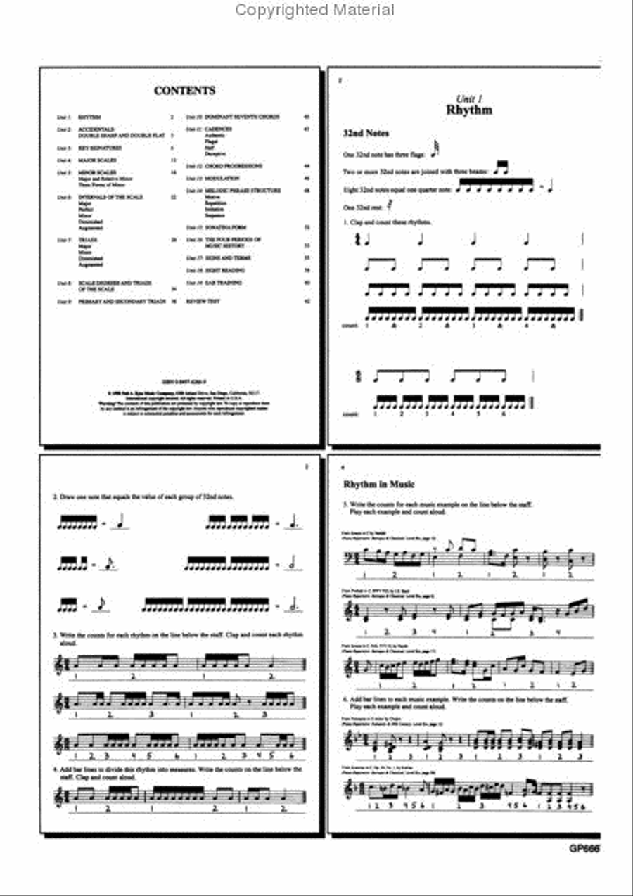Fundamentals Of Piano Theory, Level 6 - Answer Book Piano Method scores gallery preview page 2