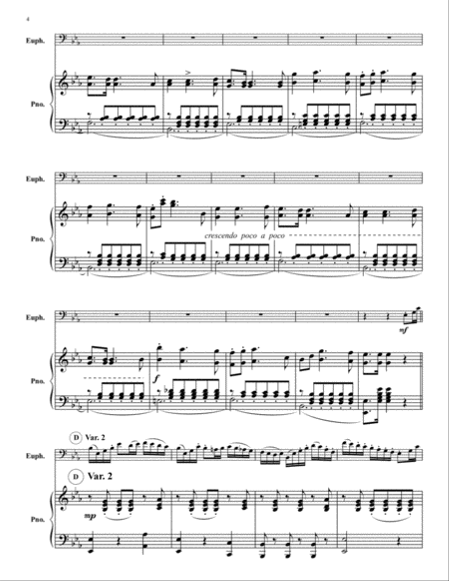 The Last Rose of Summer Euphonium scores gallery preview page 4