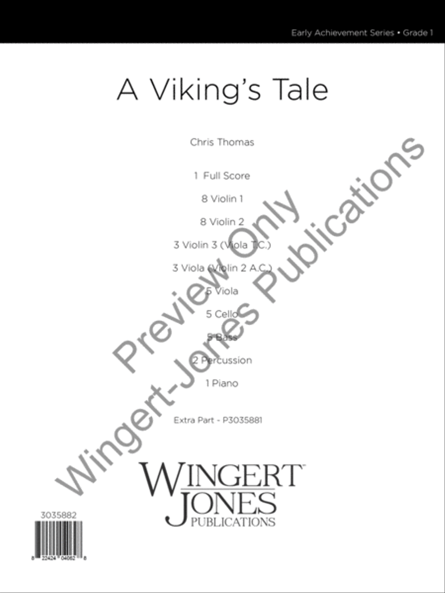 A Viking's Tale A Viking's Tale String Orchestra scores gallery preview page 2
