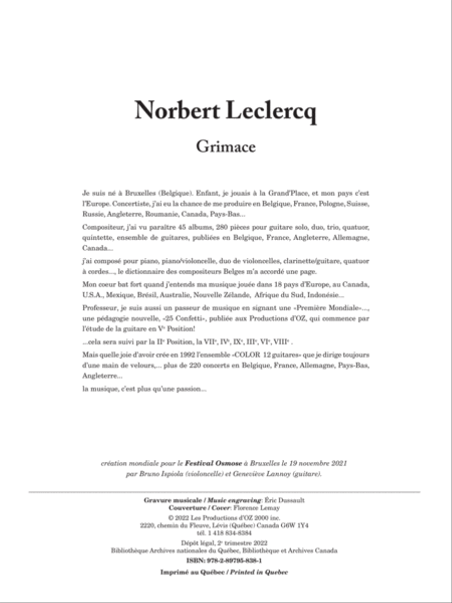 Grimace Cello scores gallery preview page 2