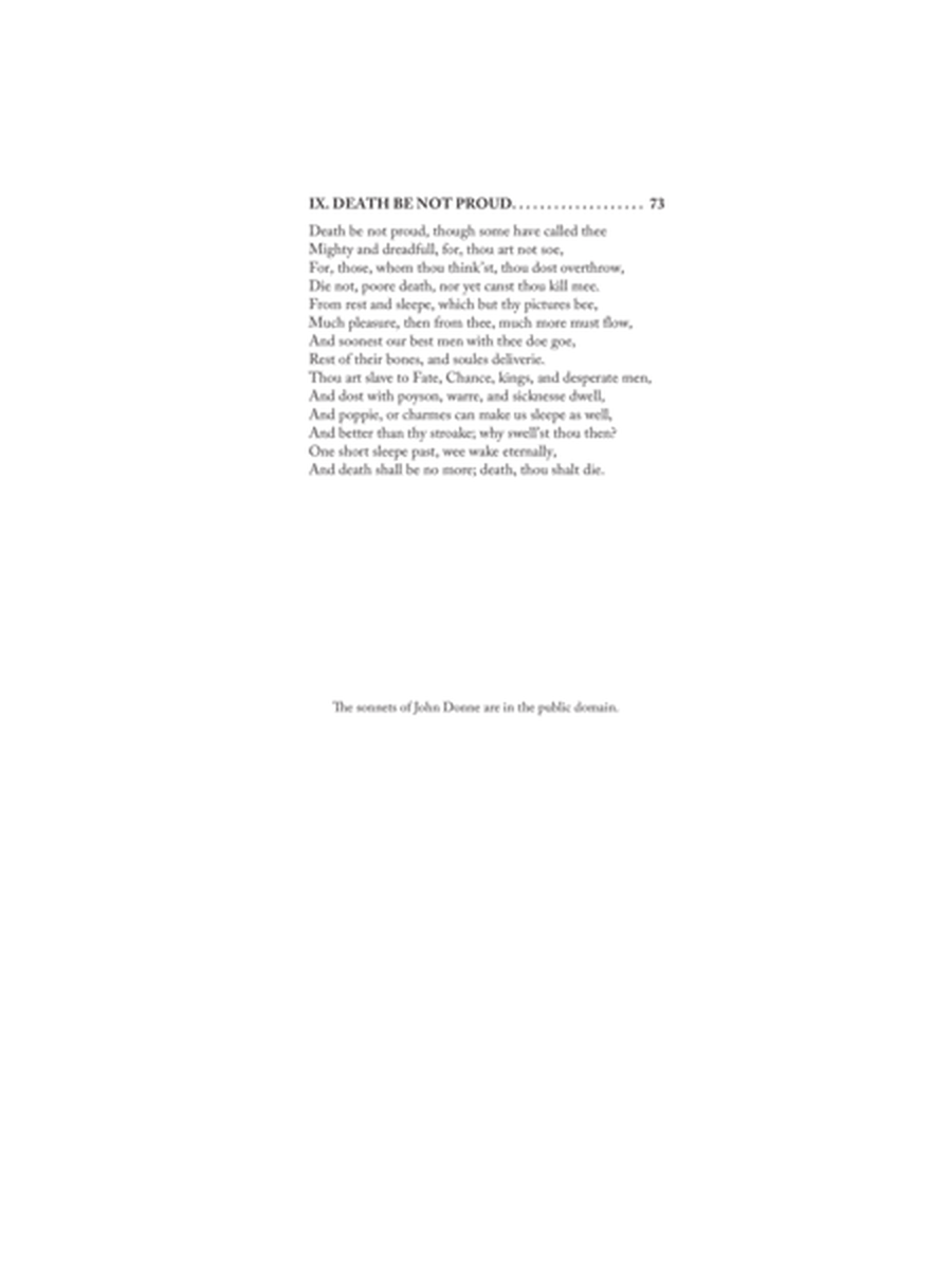 9. Death be not proud from The Holy Sonnets of John Donne (Downloadable)