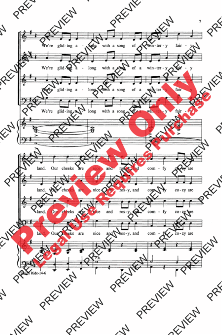 Sleigh Ride Sleigh Ride 4-Part scores gallery preview page 7