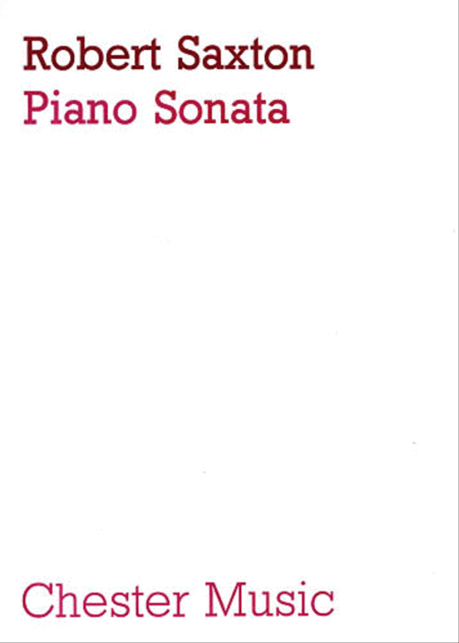 Robert Saxton: Piano Sonata Piano Solo scores gallery preview page 1