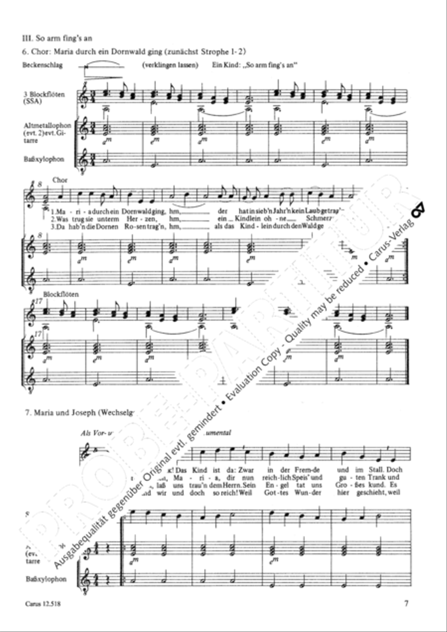 Das Weihnachtsfest Unison Choir scores gallery preview page 8