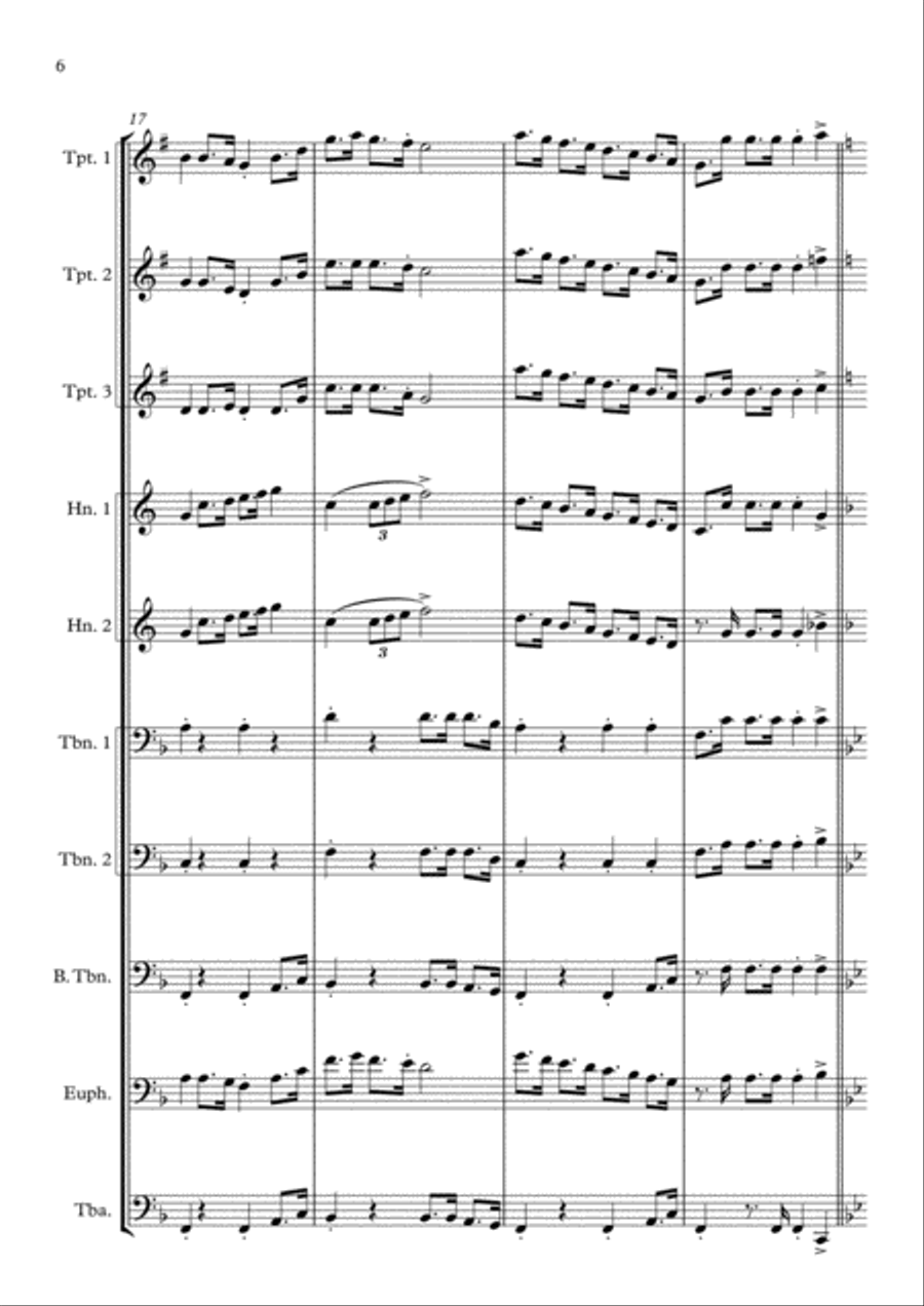 Click Go the Shears Brass Ensemble scores gallery preview page 6