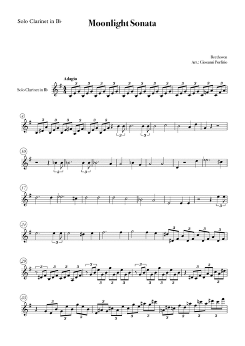 Moonlight Sonata (Easy Clarinet in Bb) image number null