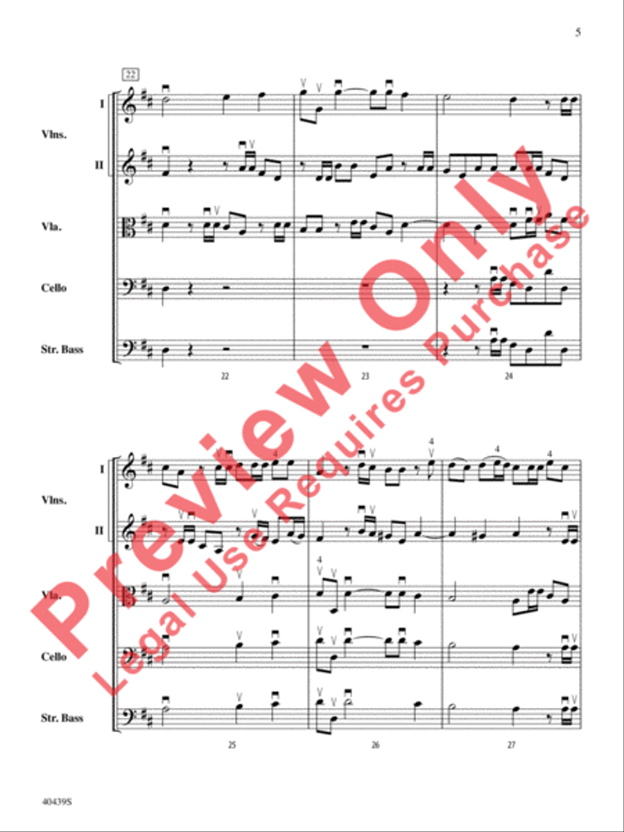 Hallelujah Chorus String Orchestra scores gallery preview page 6