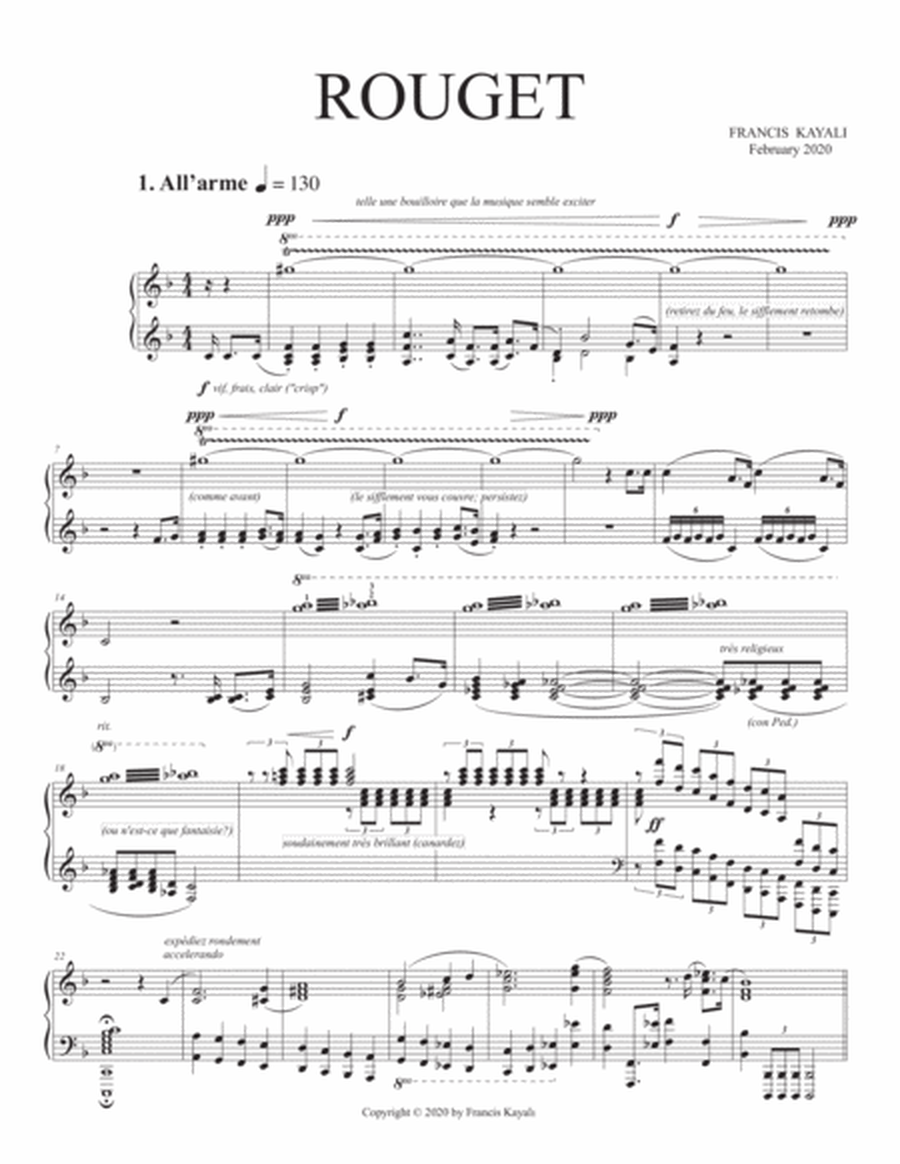 Rouget - 12 Variations on "La Marseillaise" - Piano Solo image number null