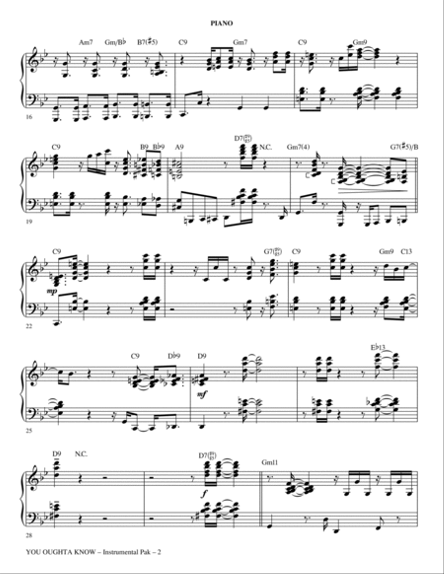 You Oughta Know - Piano Choir scores gallery preview page 2