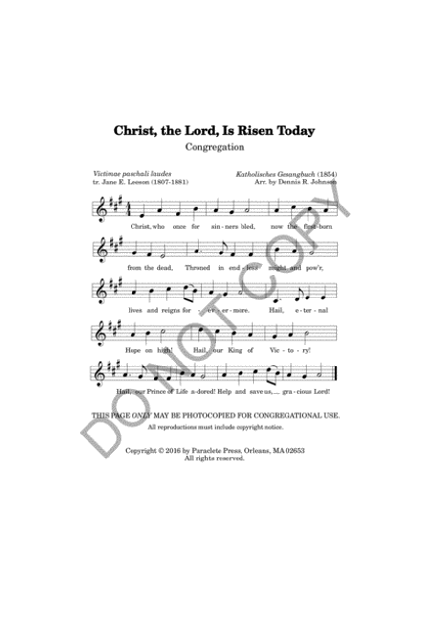 Christ, the Lord, Is Risen Today 4-Part scores gallery preview page 16