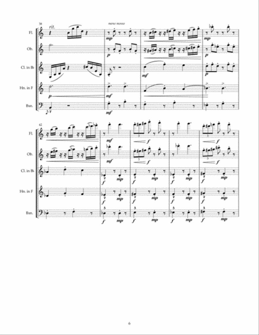 Introduction for Woodwind Quintet Woodwind Quintet scores gallery preview page 6