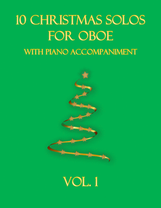 Book cover for 10 Christmas Solos for Oboe (with piano accompaniment) vol. 1