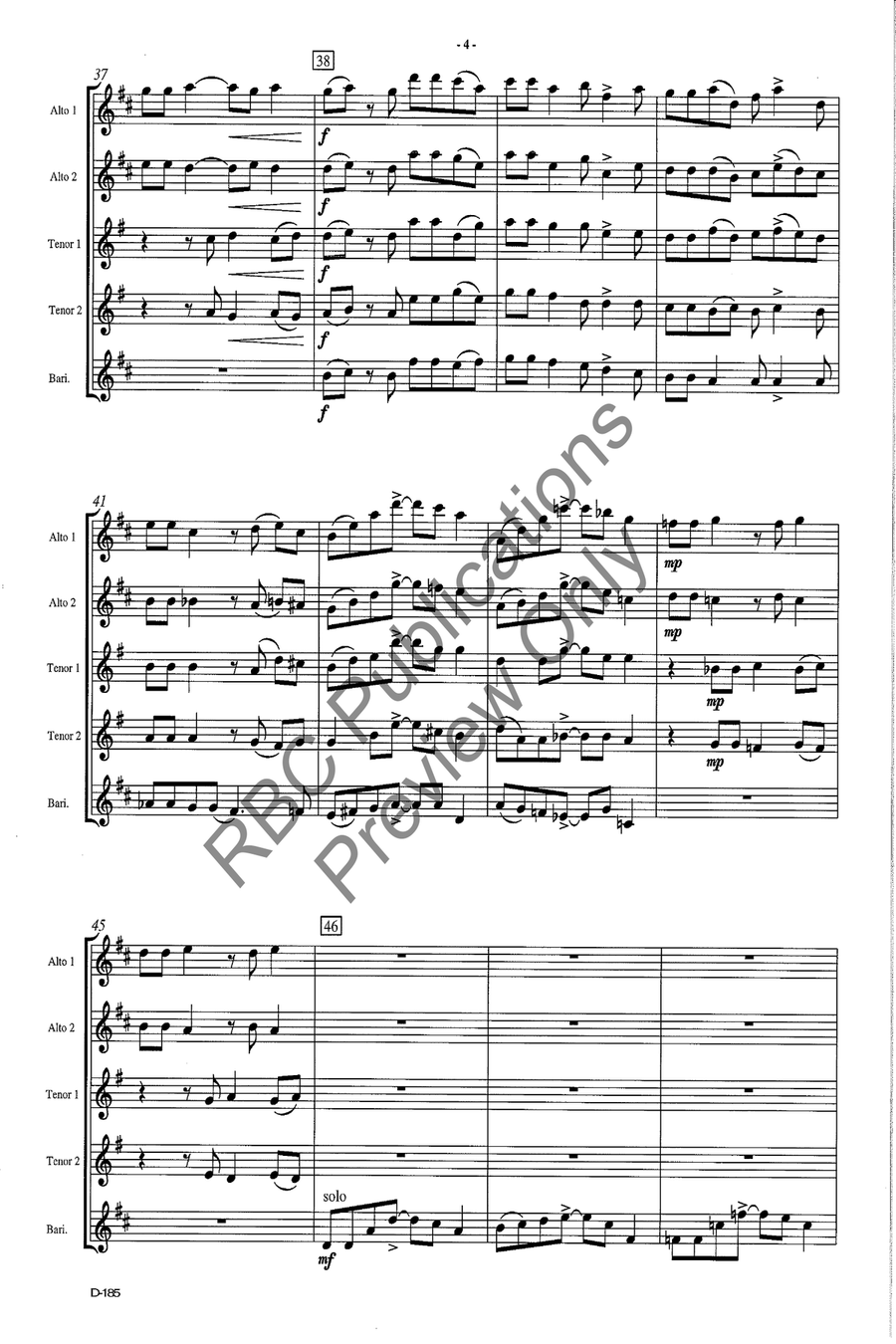 Saxuality Sax Quintet Saxuality Sax Quintet Saxophone scores gallery preview page 7
