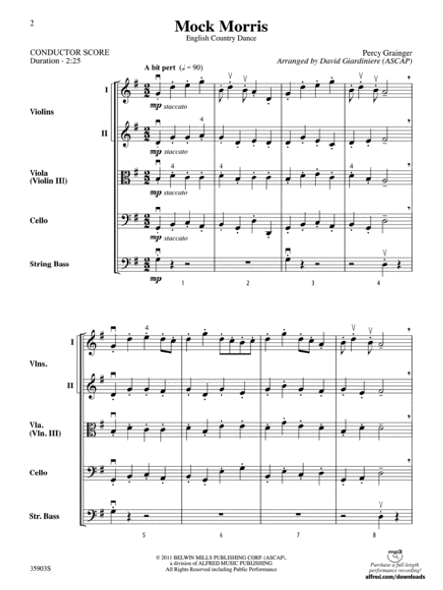 Mock Morris String Orchestra scores gallery preview page 2