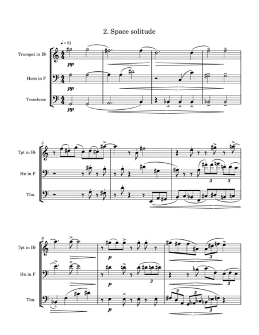 Mars adventures - Four movements for Brass trio Brass Trio scores gallery preview page 3
