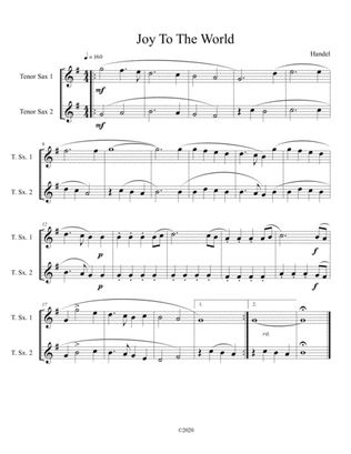 Joy To The World (tenor sax duet)