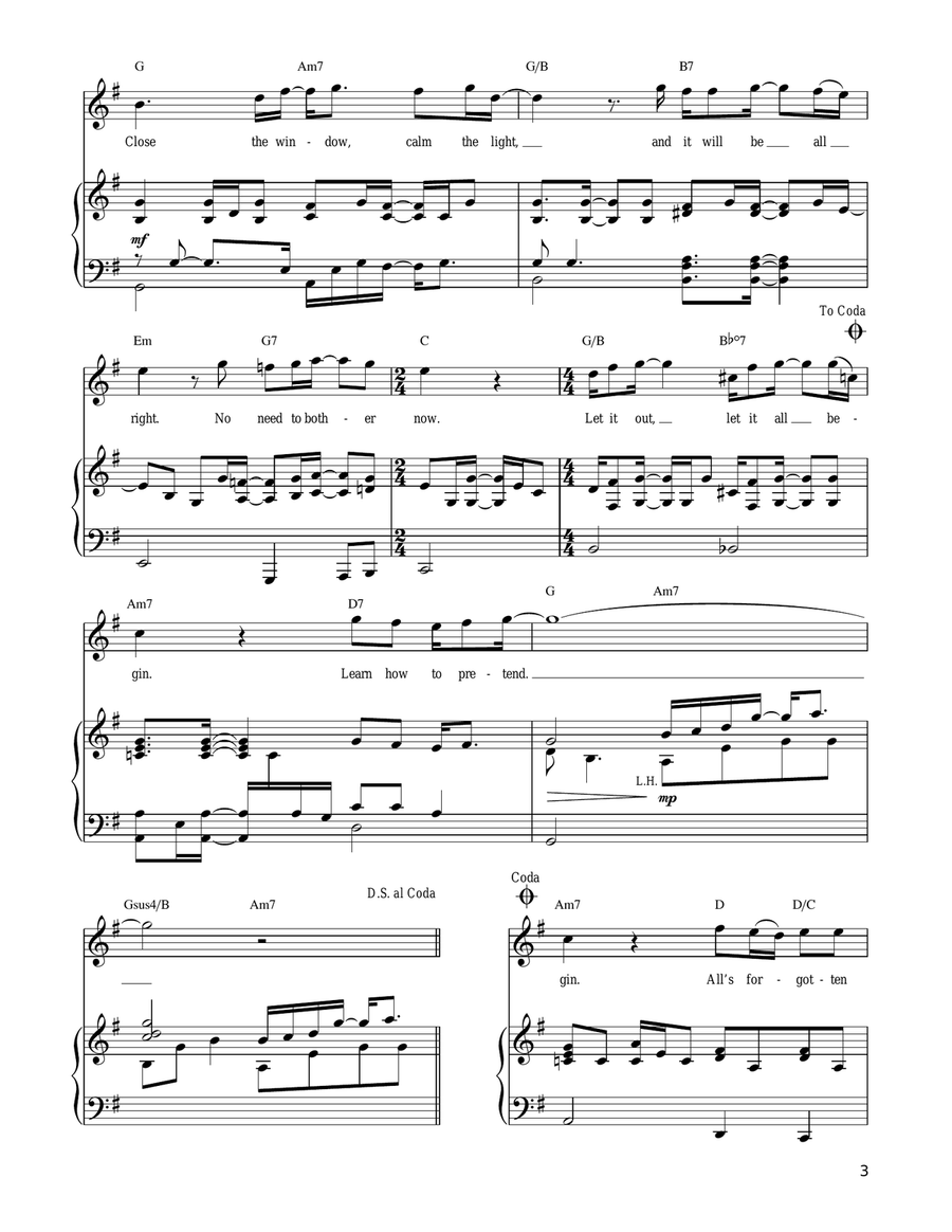 We're All Alone Piano, Vocal, Guitar scores gallery preview page 3