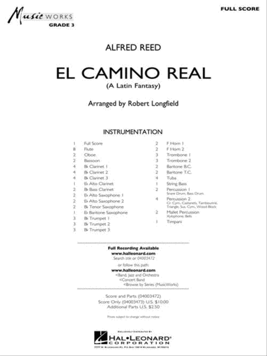 El Camino Real Concert Band scores gallery preview page 4
