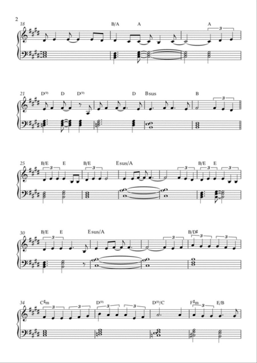 Don't Forget Me Easy Piano scores gallery preview page 2
