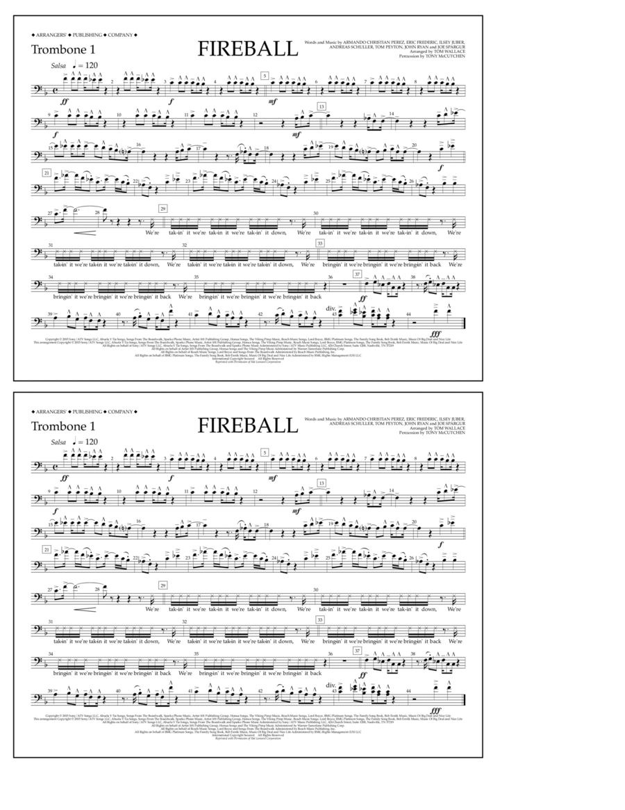 Fireball - Trombone 1