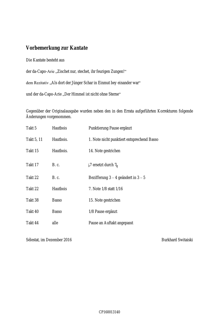 Harmonischer Gottesdienst TWV 1:1732 Zischet nur, stechet, ihr feurigen Zungen! Small Ensemble scores gallery preview page 3
