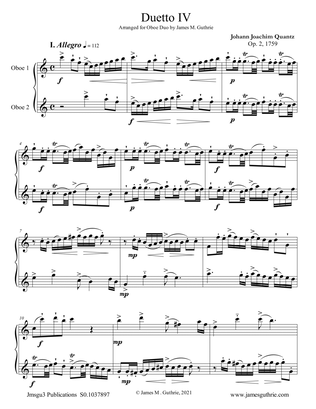 Quantz: Duetto Op. 2 No. 4 for Oboe Duo