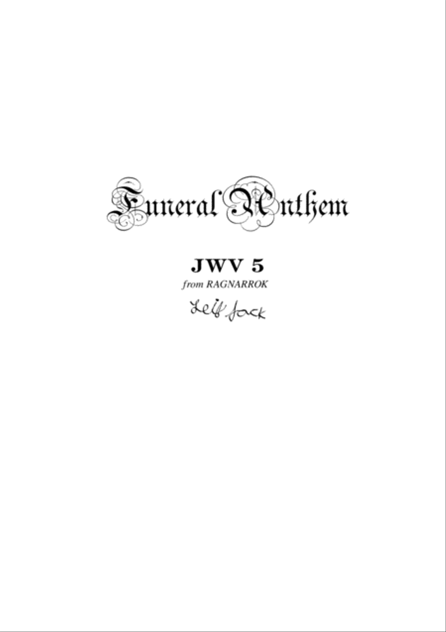 Funeral Anthem Chamber Orchestra scores gallery preview page 1