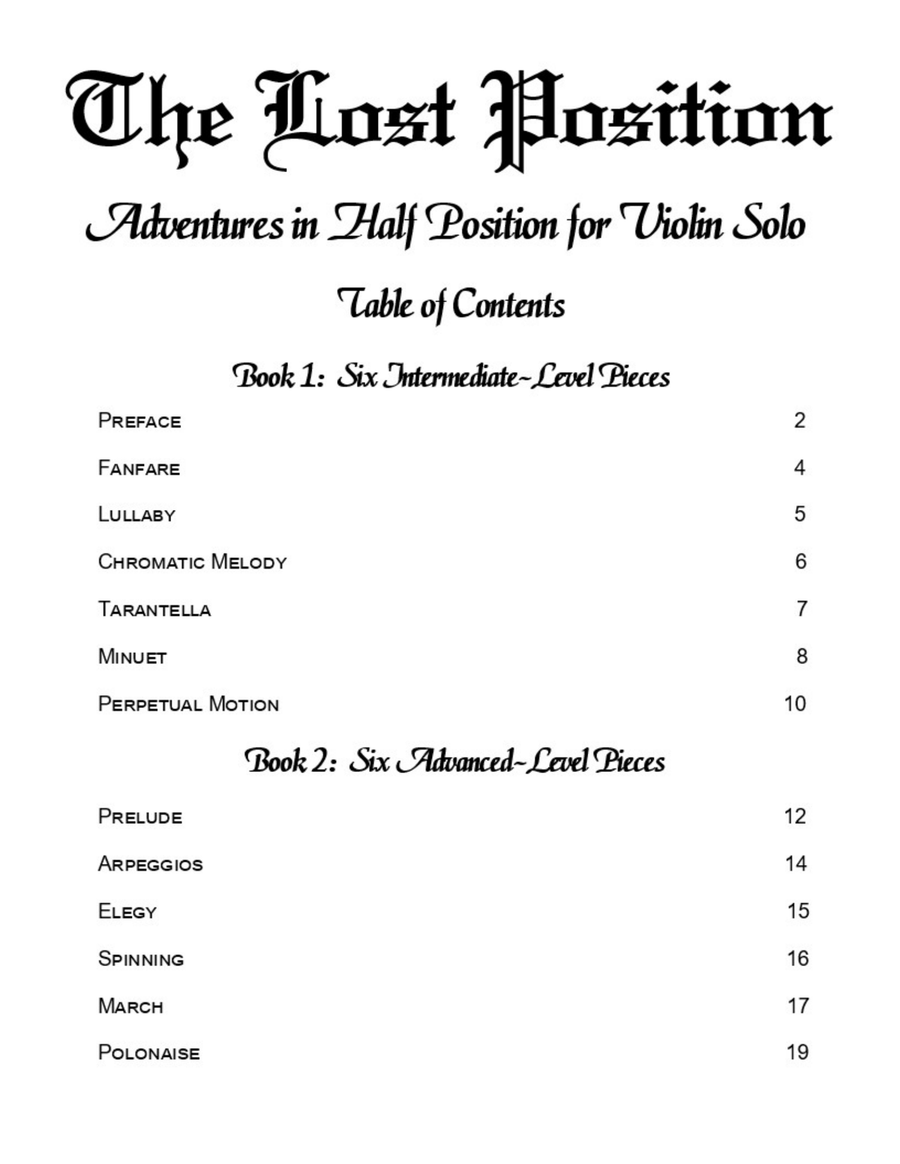 The Lost Position: Adventures in Half Position, Twelve Intermediate- and Advanced-Level Pieces for Violin Solo scores gallery preview page 4
