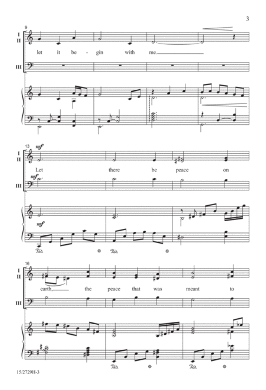 Let There Be Peace Let There Be Peace 3-Part scores gallery preview page 4