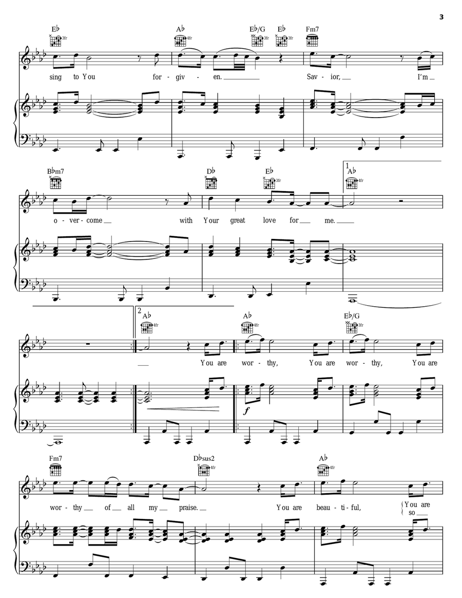 Son Of God Piano, Vocal, Guitar scores gallery preview page 3