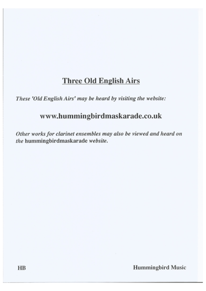 Three Old English Airs image number null