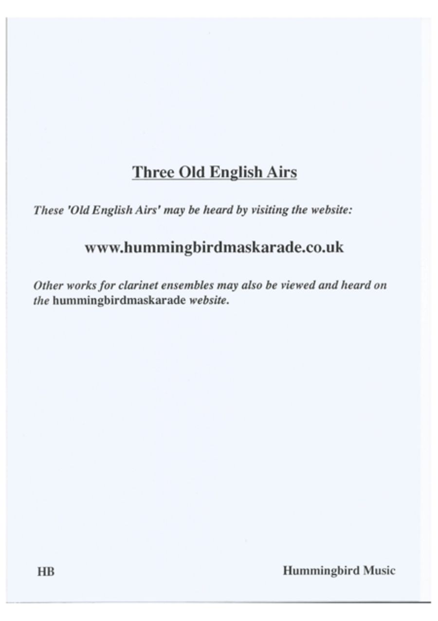 Three Old English Airs Three Old English Airs Clarinet scores gallery preview page 3