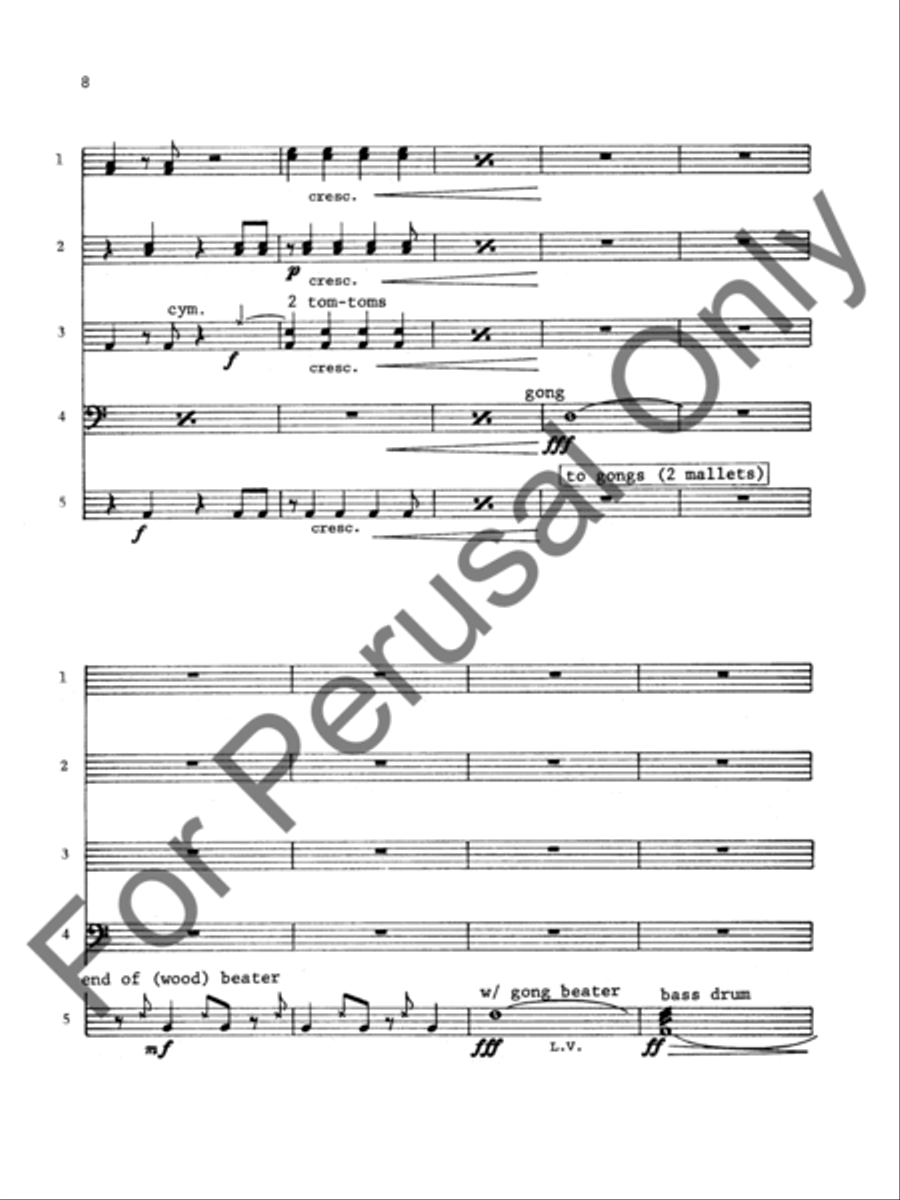 Blue Rhythm Quintet Percussion scores gallery preview page 8