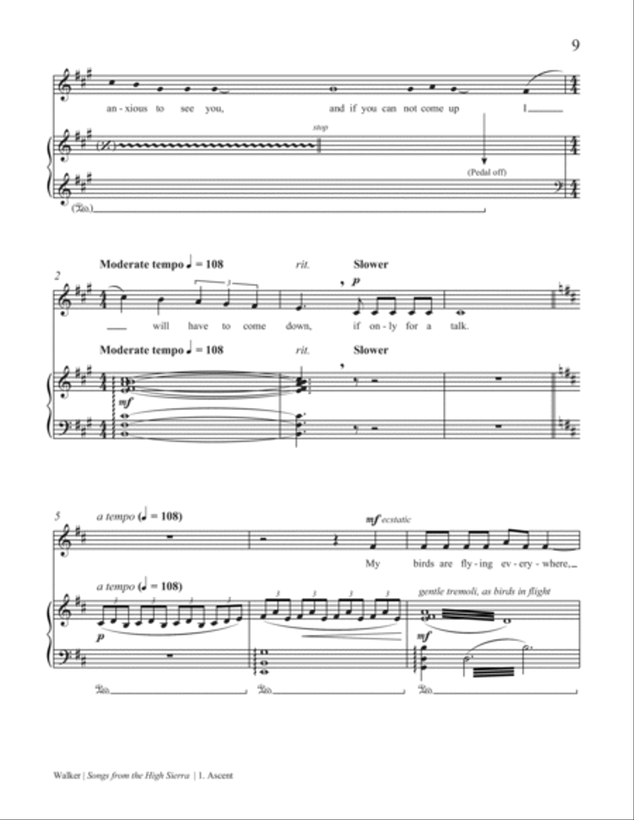 Ascent: Glacier Birds and Other Companions High Voice scores gallery preview page 2