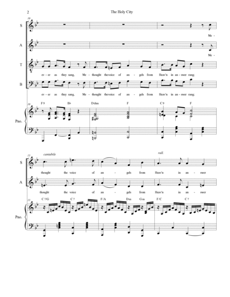 The Holy City (SATB) image number null