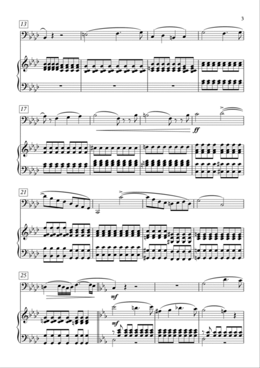 Spleen for Cello and Piano op 2 No 10 Piano scores gallery preview page 3