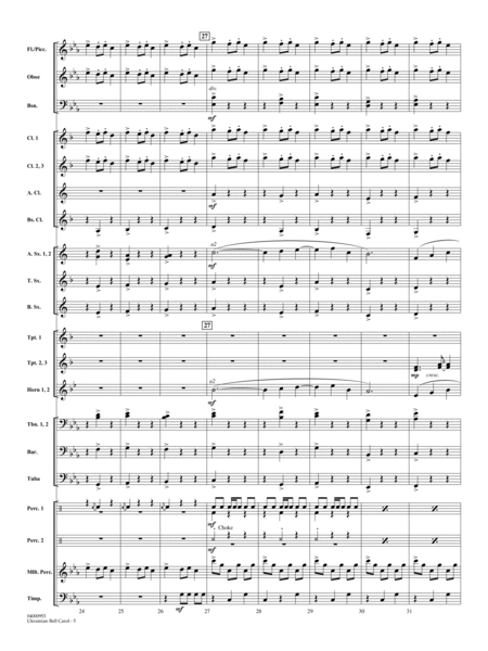 Ukrainian Bell Carol (arr. Richard L. Saucedo) - Full Score